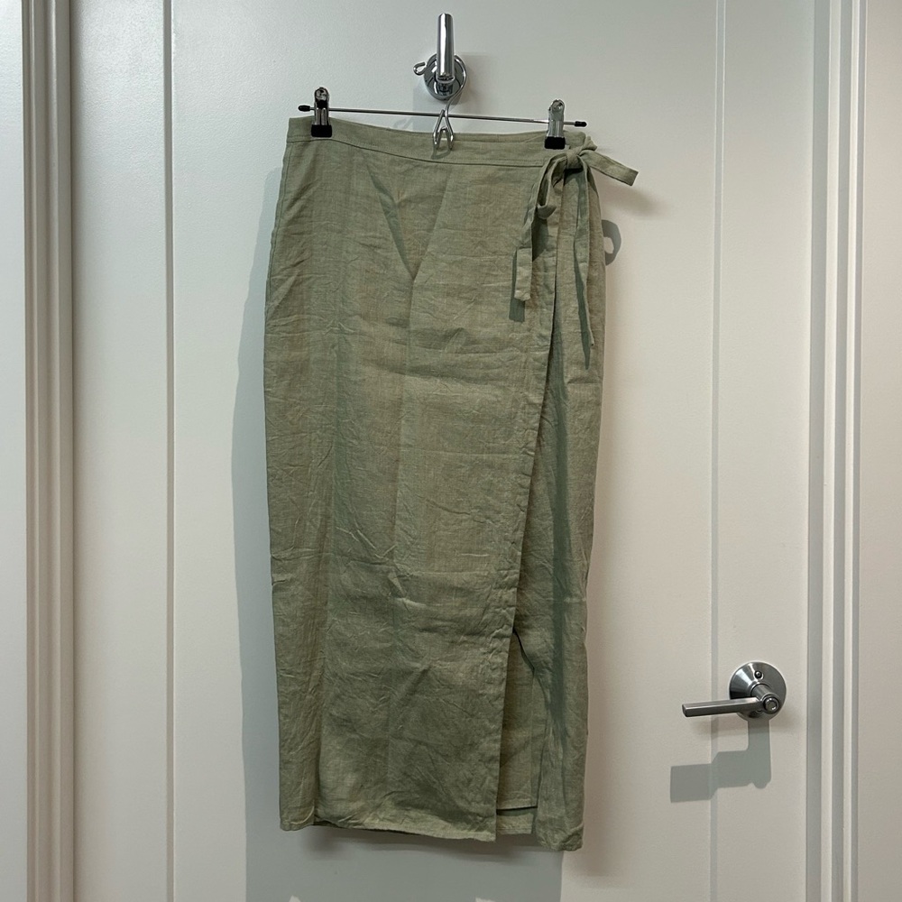 Whimsy & Row linen wrap skirt